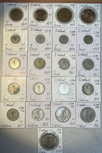 1928 1968 ireland 2 penny - 1928, 1/2