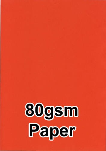 100 intense red - colour, 80gsm