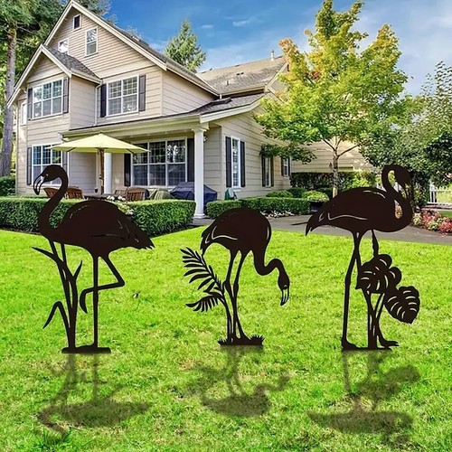 Metal flamingo decor for - flamingo,