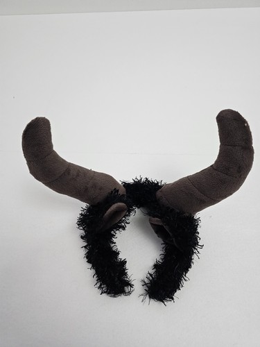 Brown bull ram horns - horns, fluffy