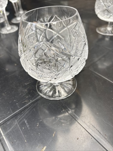 Vintage crystal cut brandy - crystal,