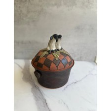 Large Terra Cotta Checked