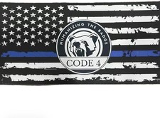 Thin Blue Line Sticker Code 4