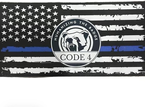 Thin blue line sticker - thin, code