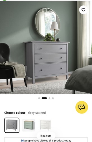 Ikea hemnes grey chest - grey,
