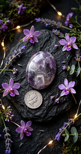 Amethyst polished large cab - amethyst,