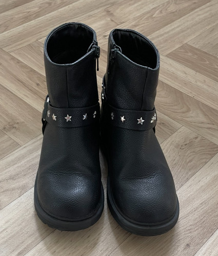 Girls black boots ankle zip - boots,