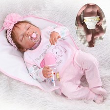 Reborn Baby Dolls Realistic Girl Doll Full Body Vinyl Silicone Toddler Xmas Gift