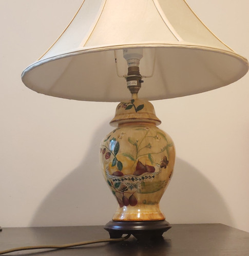 Painted ceramic table lamp - table,
