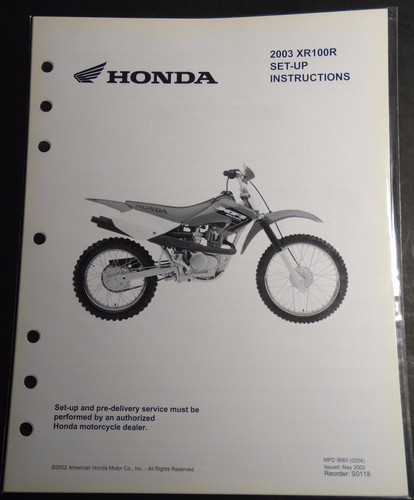 2003 honda motorcycle xr100r - 2003,