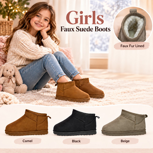 Girls warm winter boots kids - winter,