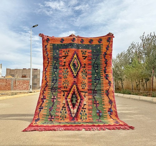 Orange antique berber - orange, rug