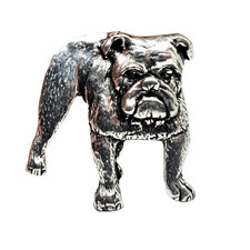 Bulldog Pewter Pin Badge Lapel