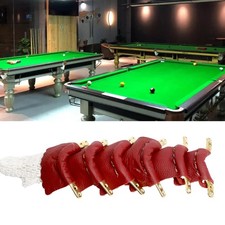 6x Leather Snooker Table Net Pockets Set Replacement Billiard Pool Ball Bag UK