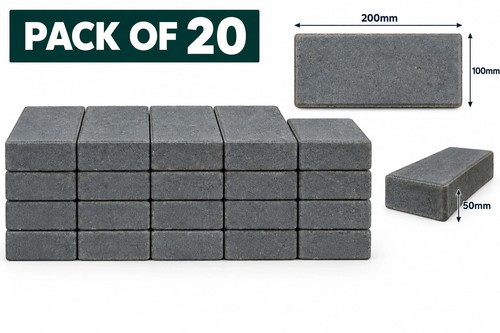 Charcoal block paving - charcoal,