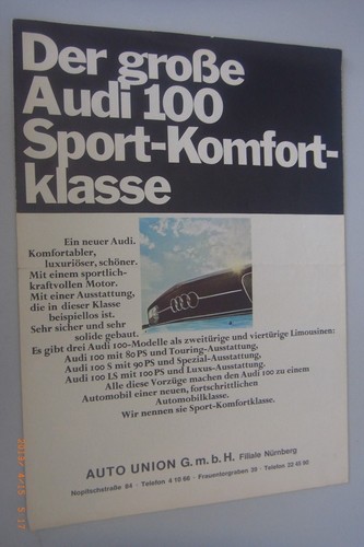 Sales brochure poster - ~, audi