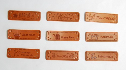 Faux leather tags - faux,