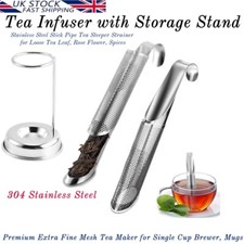 Loose Tea Diffuser Strainer Infuser Leaf Herbal Filter Cup Mesh Stainless Steel