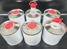 Empty Paint Cans Metal Mixing White  x 6 Screw Lid 500ml seal Slight Imperfects
