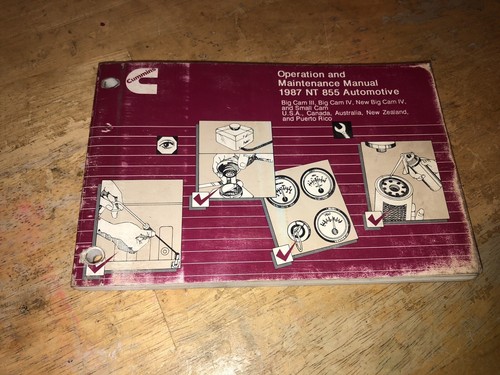 1987 cummins operation and - cummins,