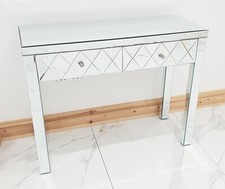 Dressing Table Silver Mirrored Vanity Table Entrance Hall Table Console Pro