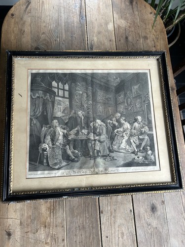 Antique engraving marriage - antique,