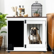 Pet dog wooden kennel 2 doors