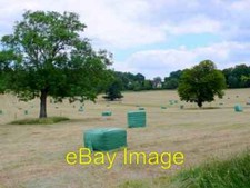Photo 6x4 Large Square Bales A large cut of hay had been taken off this f c2011