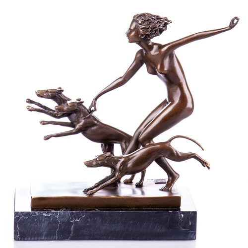 Bronze sculpture woman - , with