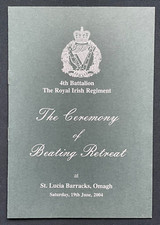 2004 Programme, 4th Batt. Royal Irish Regiment Beating Retreat, Omagh Barracks
