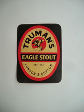 MINT SMALLER TRUMAN'S LONDON & BURTON EAGLE STOUT BREWERY BEER BOTTLE LABEL