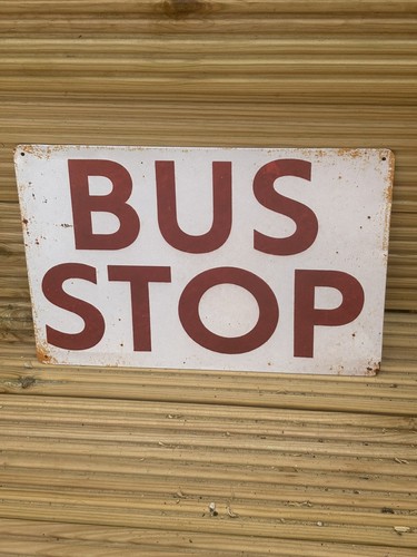 Bus stop steel sign 8 - bus, x