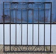 Small 3 Foot Black Wrought Iron Pedestrian Garden Side Latch Gate