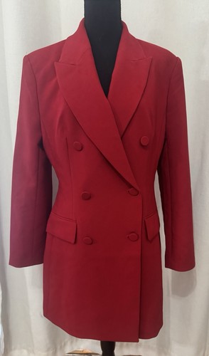 Women red blazer button - h&m,