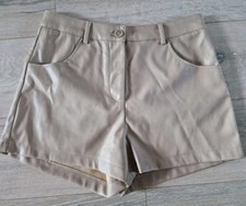 Primark Size 12 Taupe Leather Shorts