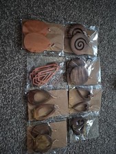 8 Pairs Wooden Earrings Brand