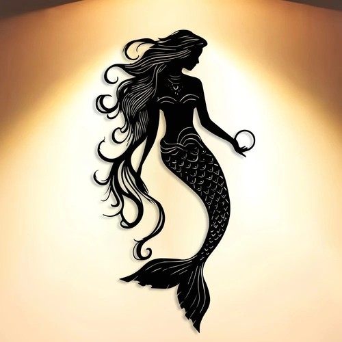Minimalist mermaid metal - minimalist, wall