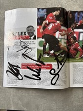 Bobby Charlton, Alex Ferguson Signed Match Day Program. Ticket included