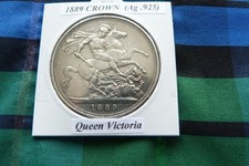 1889 Victorian Silver Crown (Ag .925)  Queen Victoria pre 1920