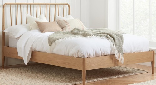 Oak wood bed - oak,