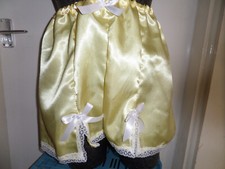 YELLOW WHITE  LACE TRIM FRENCH CAMI STYLE KNICKERS  30-46 WAIST