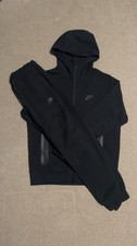 Nike Men's Tech Fleece Tracksuit Black Size Ik Large