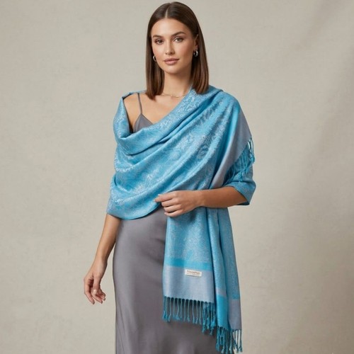 Pashmina cashmere silk paisley - cashmere,