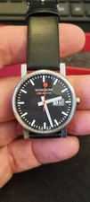 Modaine GGL D341 BIG DATE Swiss Railway Watch. New Battery. Excellent Condition