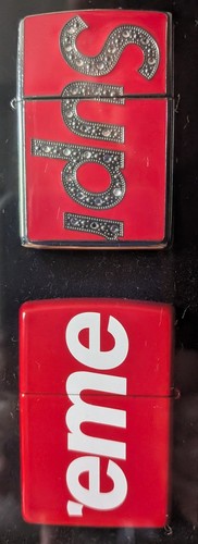 Genuine pair supreme zippos - genuine,