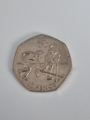 Hockey 50p coin - hockey,