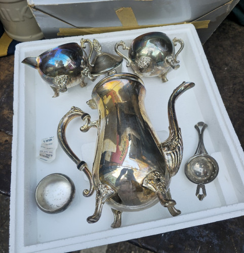 Antique silverplate tea - silverplate,