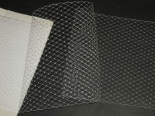 White birdcage bridal veil