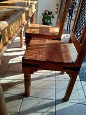 Dinner table plus 6 chairs good condition. Wood. Elegant pieces.