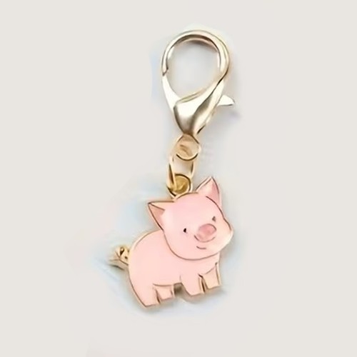 Mini metal pink pig - pink, piglet